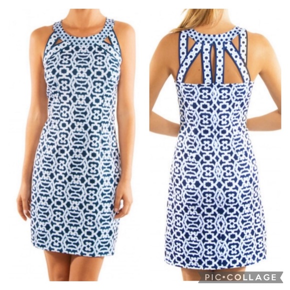 Gretchen Scott Designs Dresses & Skirts - Gretchen Scott Isosceles Rio Gio Blues Dress